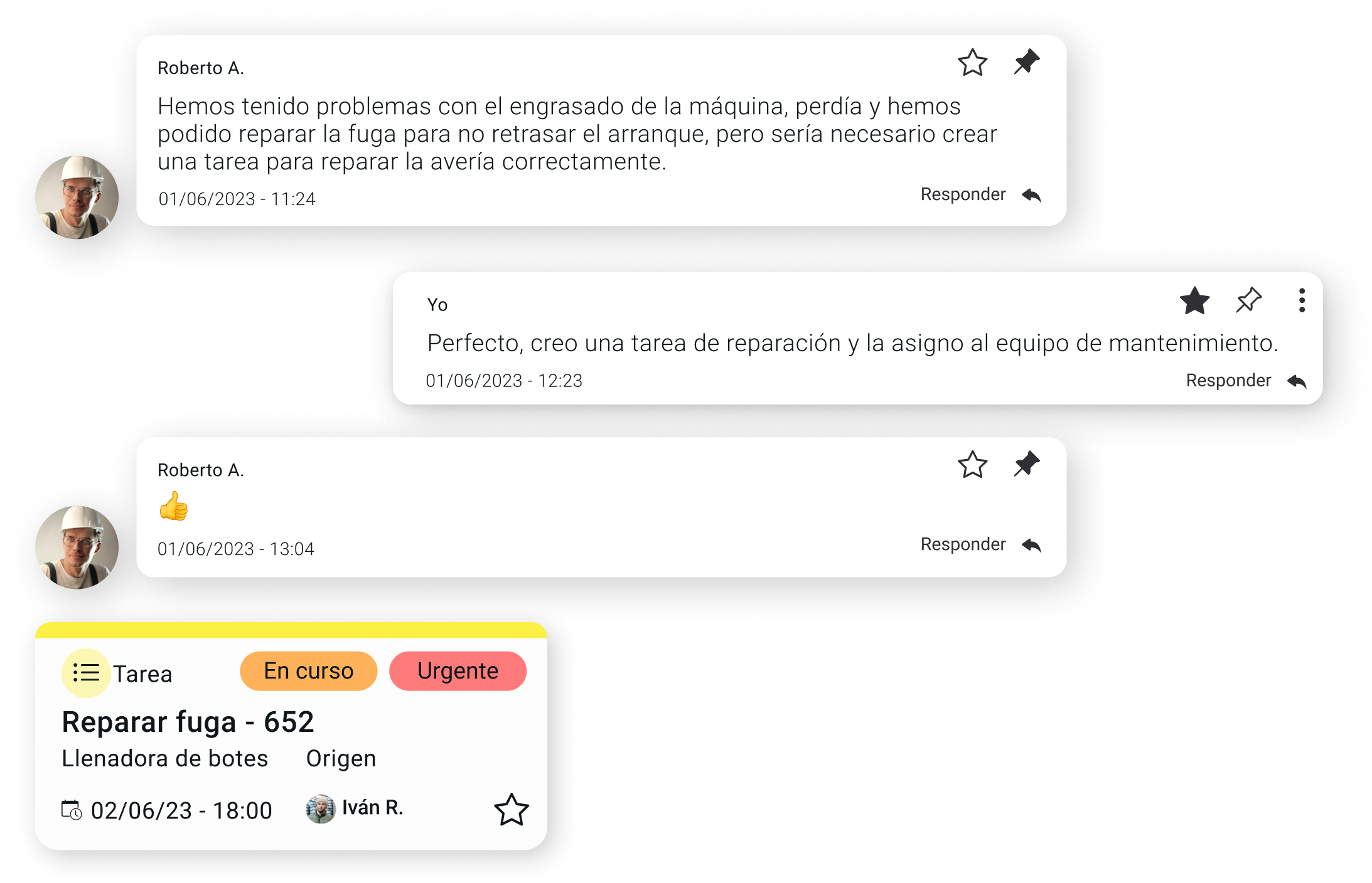 Software Control de Producción: Reunion diaria de linea