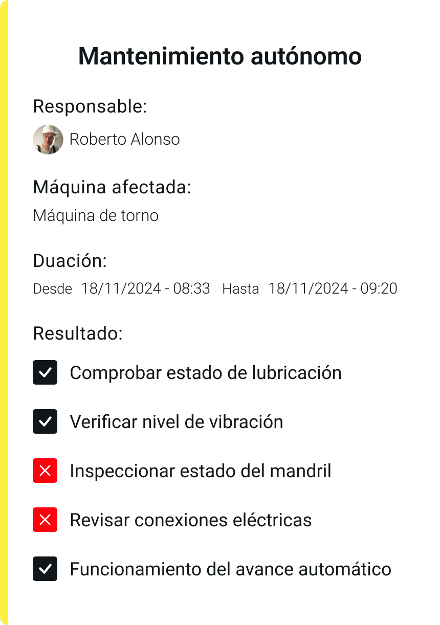 Software Mantenimiento Autonomo - checklist de mantenimiento autonomo